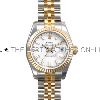 Rolex Datejust 179173 White Dial Ladies Automatic Replica Watch