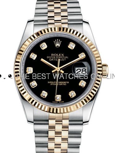 Swiss Rolex Datejust 116233-0158 Black Dial Men Automatic Replica Watch