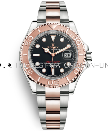 Replica Rolex Yacht-Master Automatic Two-Tone Watch Black Dial 40mm