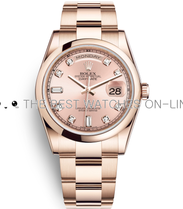 Rolex Day-Date Swiss Automatic Watch 118205F-0061 Rose Gold Dial 36mm (High End)