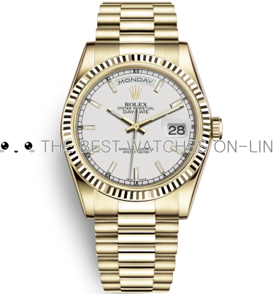 Rolex Day-Date Swiss Automatic Gold Watch 118238-0061 White Dial 36mm (High End)