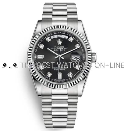 Replica Rolex Day-Date Automatic Watch 118239-0089 Black Dial 36mm
