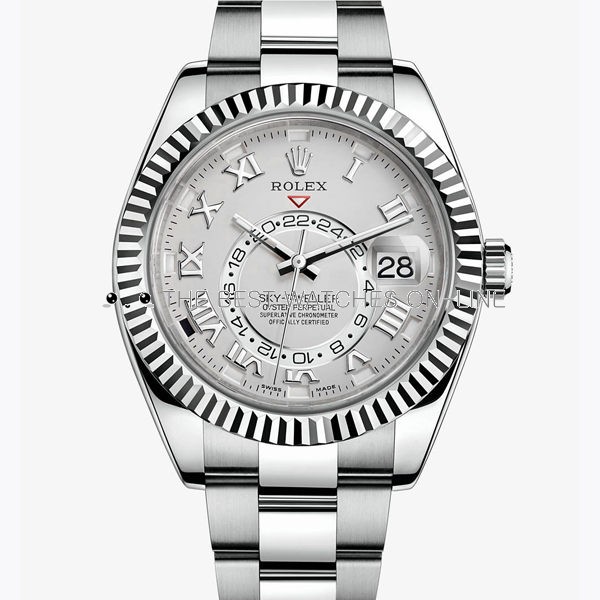 Rolex Sky-Dweller Automatic Replica Watch Silver-White Dial 42mm 