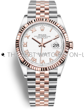 white and rose gold rolex