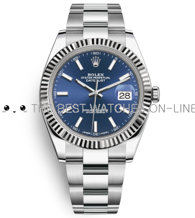 blue face datejust