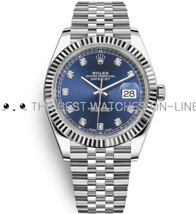 Rolex Datejust II Swiss Replica Watch 126334-0016 Dark Blue Dial 41mm (High End)