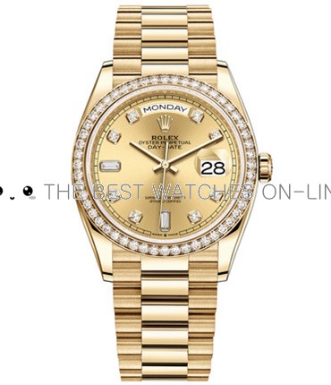 Rolex Day-Date Replica Swiss Watch 128348RBR-0008 All Gold (High End)