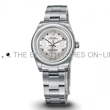 Swiss Rolex Oyster Perpetual 177200 Annular silver dial Ladies Automatic Replica Watch