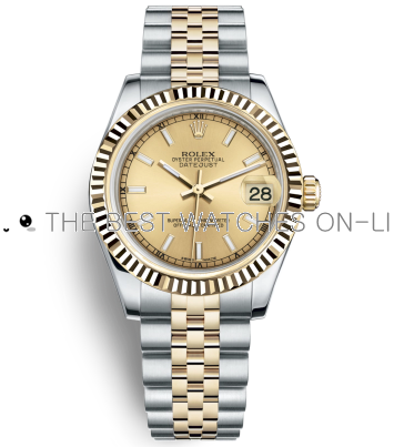 Rolex Datejust 31MM Ladies 178273-0001 Gold dial Automatic Replica Watch