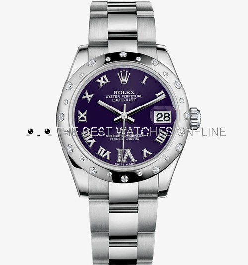 Rolex Datejust Ladies 178344-0016 Automatic Replica Watch Purple Dial 31mm