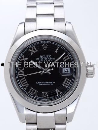 Rolex Datejust II Replica Watches Black Dial RX4118