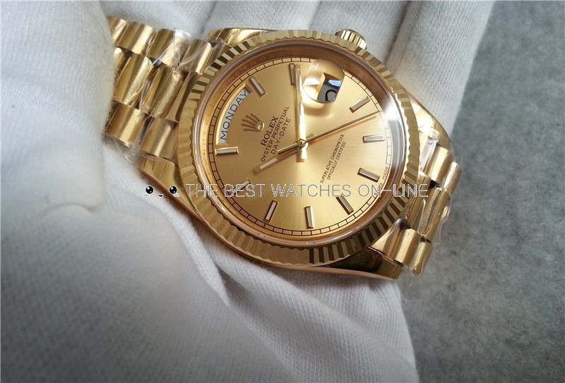 Rolex Day Date II Swiss Replica Watch 228238 0003 Gold Dial 40mm
