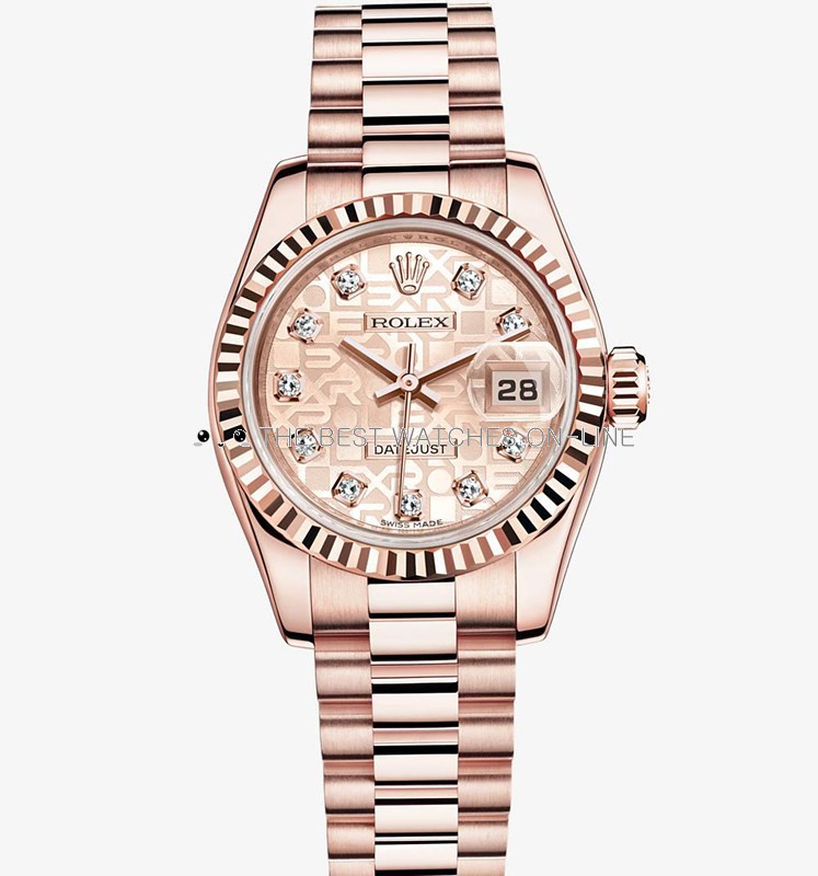 rose gold rolex women's