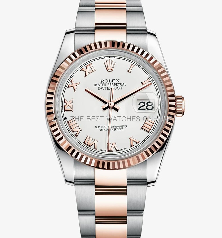 Swiss Rolex Datejust Mens 126231-0016 White dial Roman numerals Automatic Replica Watch