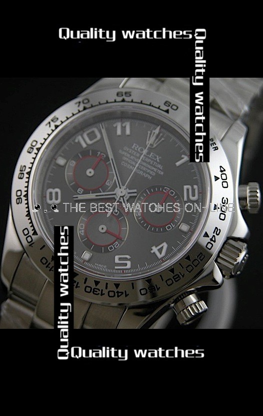 Replica Rolex Daytona Swiss Watches Gray Dial 40mm (High End)