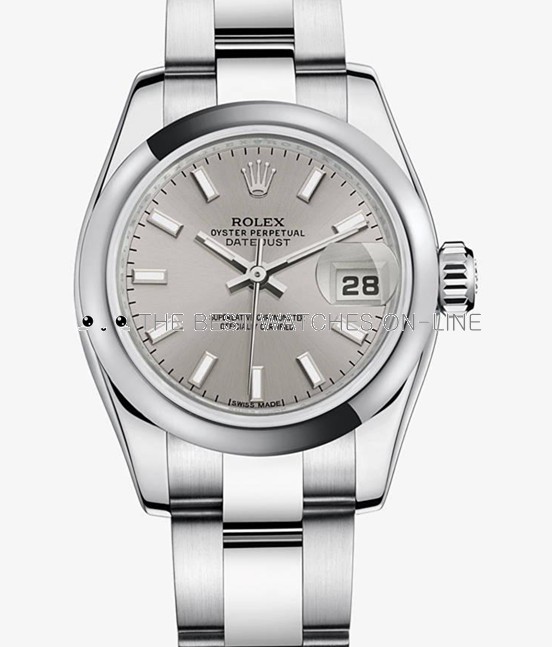 Swiss Rolex Datejust Ladies 179160 Silver dial Bar-type time markers Automatic Replica Watch