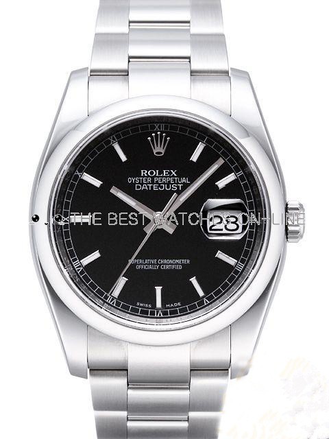 Replica Rolex Datejust Watches Swiss Automatic 116200-0059 Black Dial 36mm (High End)