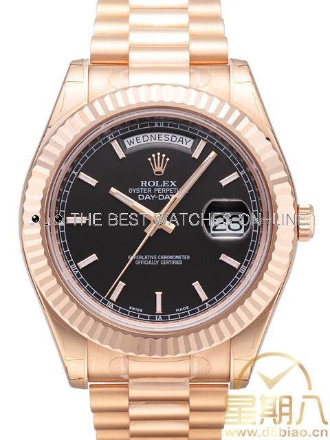 rolex rose gold black dial