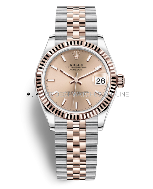 Replica Rolex Lady-Datejust Swiss Watches 278271-0010 Rose Colour Dial 31mm(High End)
