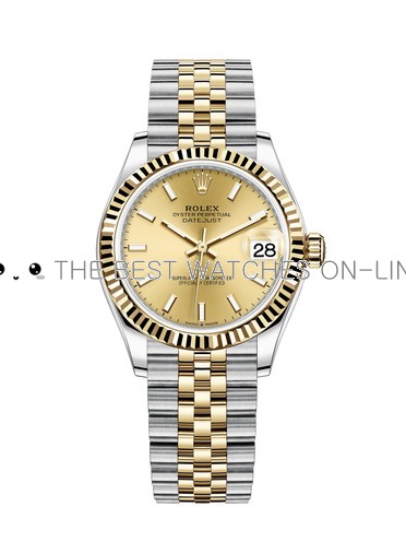 Replica Rolex Datejust Ladies Swiss Watches 278273-0014 Gold Dial 31mm(High End)