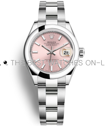 rolex women's pink face watch