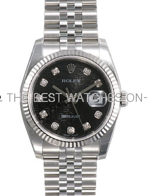 Swiss Rolex Oyster Perpetual 116234 J 63200 Black dial Men