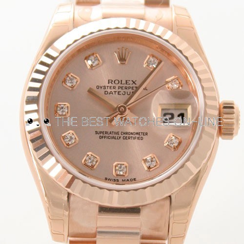 Swiss Rolex Datejust Ladies 179175G-83135 Gold dial Ladies Automatic Replica Watch