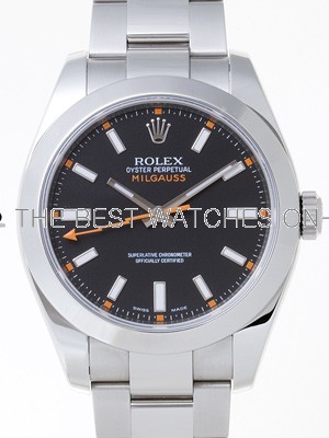 Swiss Rolex Milgauss 116400 Black Dial Men Automatic Replica Watch