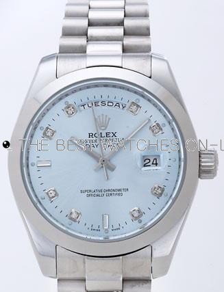 Rolex Day-Date II Replica Watches Blue Dial RX41156