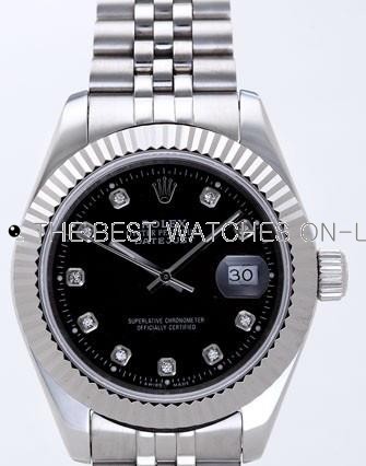 Rolex Datejust II Replica Watches Black Dial RX4110