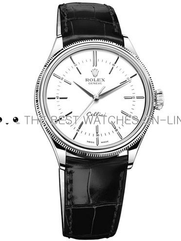 Rolex Cellini Swiss Replica Watch 50509-0016 White Dial 39mm (High End)