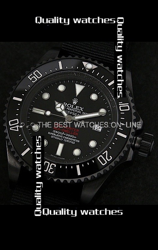 Rolex Deepsea Pro-Hunter Sea-Dweller Jacques Piccard Edition 43mm Nylon strap Automatic Replica Watch 