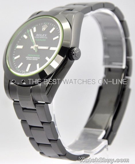 Replica Rolex Oyster Perpetual Milgauss Black PVD Watch 116400G