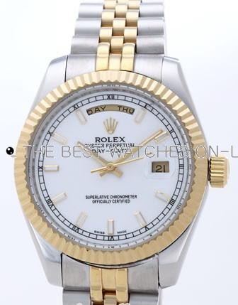 Rolex Day-Date II Replica Watches White Dial RX41120