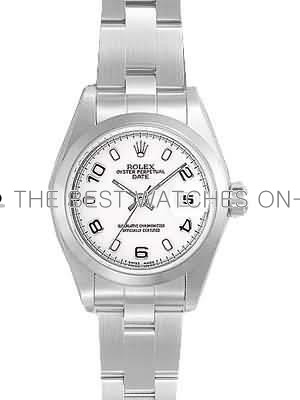 Rolex Oyster Datejust Replica Watches White Dial Arabic Hour markers RX010 34mm