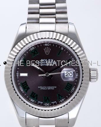 Rolex Datejust II Replica Watches Black Dial RX4112