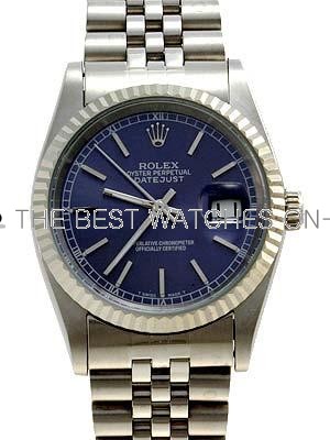 Rolex Datejust  Replica Watches Jubilee Dark blue dial bar markers II