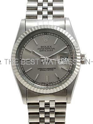 Rolex Datejust Replica Watches SS Gray dial bar markers II