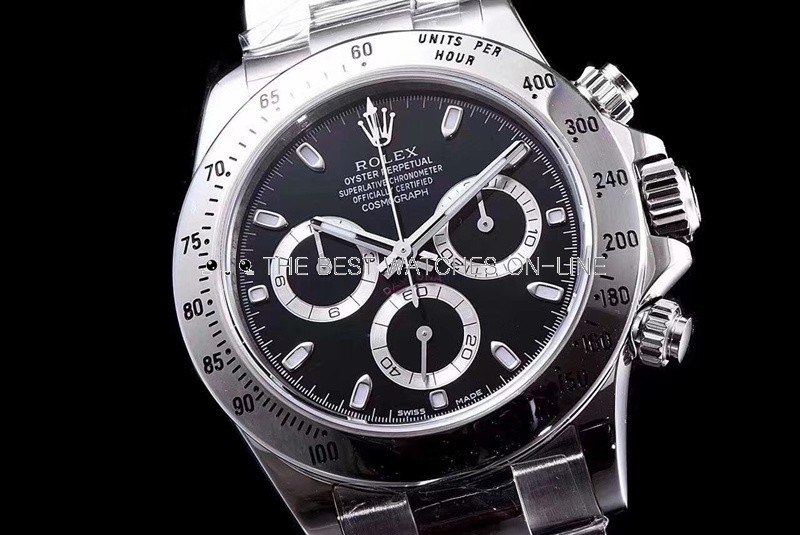 Rolex Daytona Swiss Cal.4130 Replica Watch Black Dial 40mm (Super Model) 