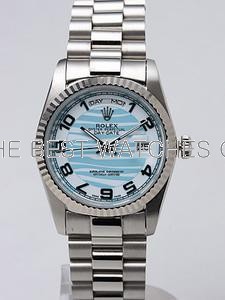 Rolex Day-Date II Replica Watches Blue Dial RX41158