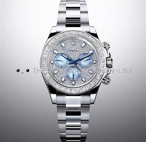 Swiss Rolex Cosmograph Daytona 116576TBR Platina Full Diamonds dial Men Automatic Replica Watch (High End）