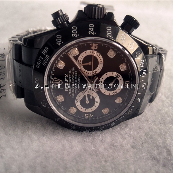 Replica Rolex Daytona Watches Swiss Automatic Full Black 40mm (High End)