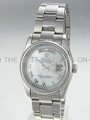 Rolex Oyster Day Date Replica Watches Pearl dial roman numeral hour markers RX7085