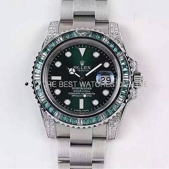 rolex submariner green diamond bezel