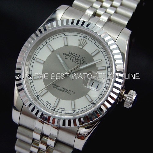 Rolex Datejust 116234 White and Silver Dial Men Automatic Replica Watch