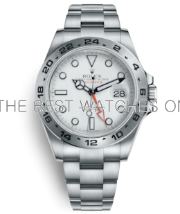 Swiss Replica Rolex Explorer II White Dial Orange GMT Hand (Super Model)