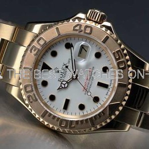 Rolex Yacht-Master Automatic Watch Yellow Gold White Dial