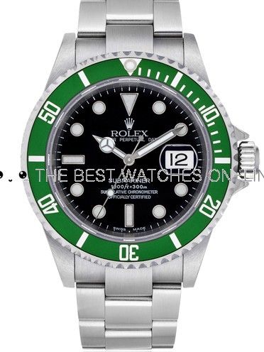 Rolex Submariner 50th Anniversary Automatic Replica Watch Black Dial Green Bezel
