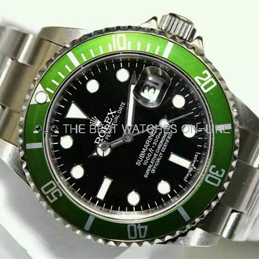 rolex green black submariner