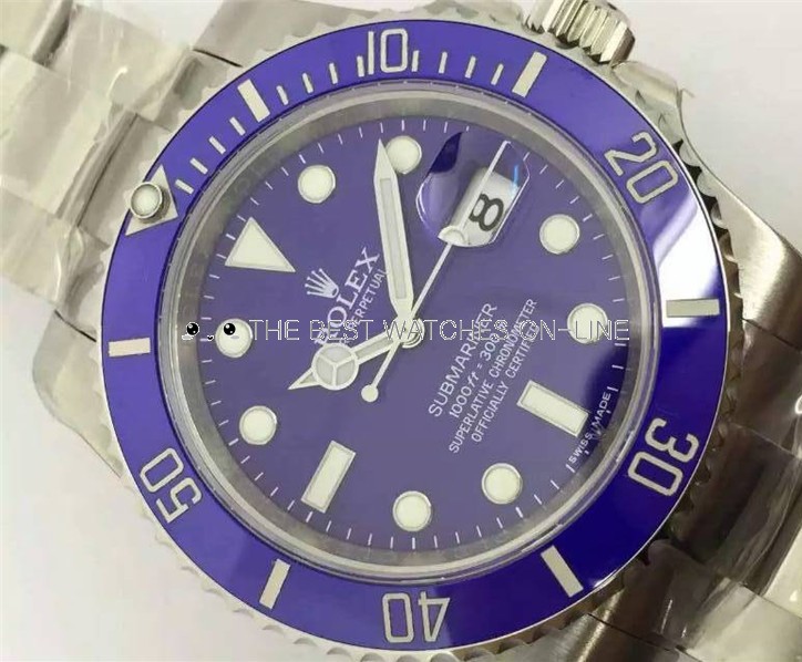 Rolex Submariner Replica Swiss Watch Blue Dial 40MM (High End) 